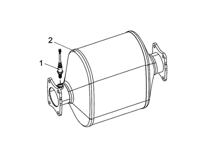 Engine Group - Cat Muffler Diagram and Parts List for 080087-00  Briggs and Stratton Generator